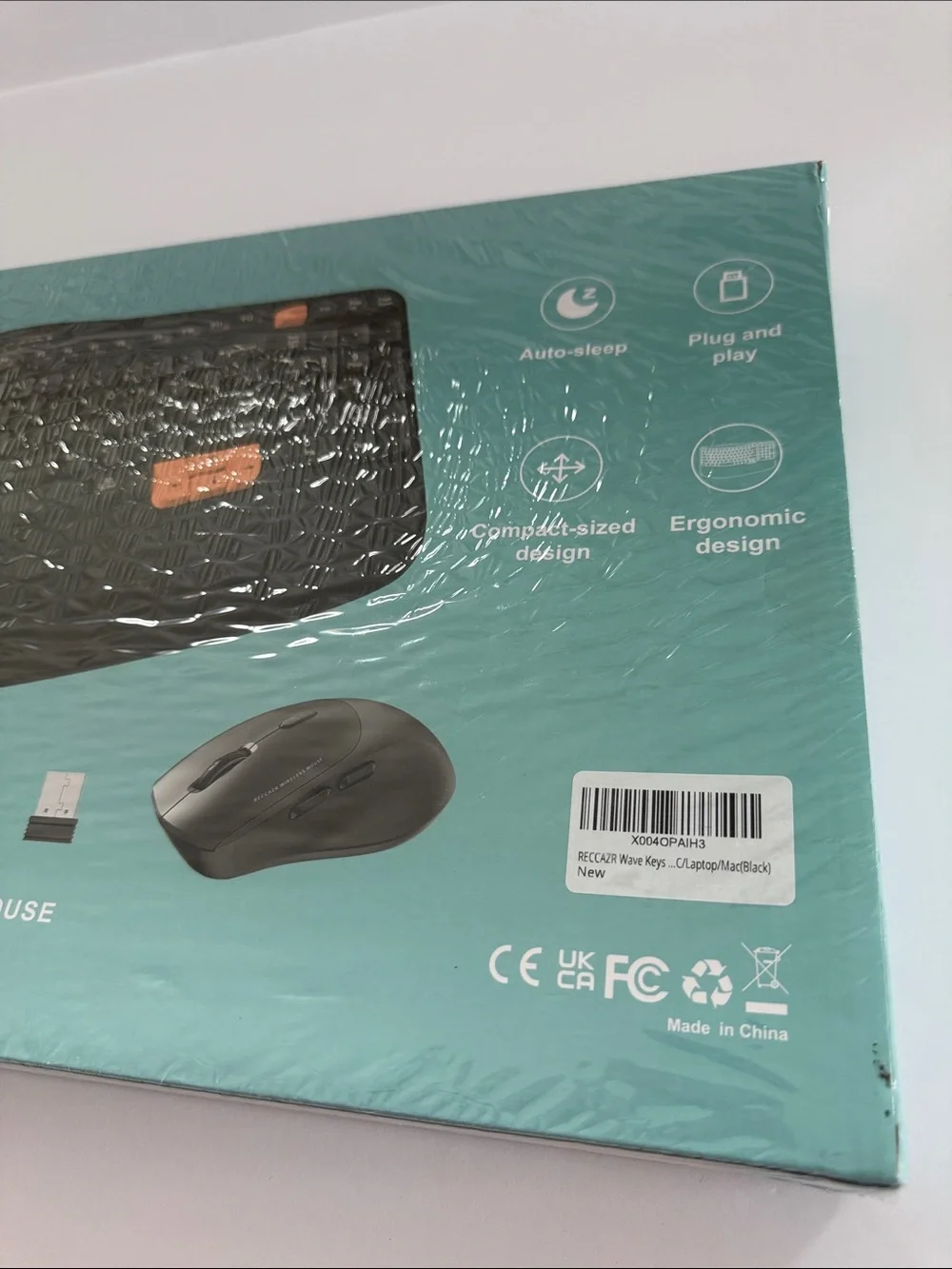 RECCAZR || Ergonomic Wireless Keyboard with Orange Accent Keys